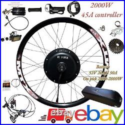 Electric Wheel 2000W 45A Controller 29 Battery 52V 20 AH 50A Pick 2400W-2800W Electric Wheel 2000W 45A Controller 29 Battery 52V 20 AH 50A Pick 2400W-2800W