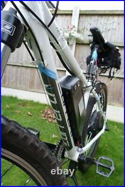 Electric mountain bike conversion. Carrera Valour 1000w motor. 48v battery fast