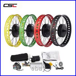 Fat Tyre Bicycle Electric Hub Motor Conversion Kit 20 24 26'' Fits 4.0'' Tyre