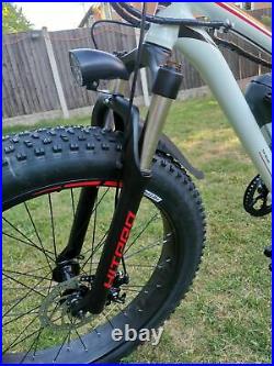 Fat Tyres Electric Bike/E Bike/Mountain Bike & LG Cell Battery Pack white