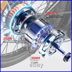 Foldable Electric Bike for Adults, 20 Fat Tire Ebike with 7 Speed, Max Range 110