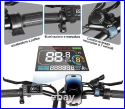 Foldable Electric Bike for Adults, 20 Fat Tire Ebike with 7 Speed, Max Range 110