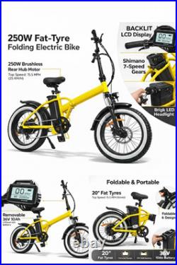 Folding Electric Bike Road Legal UK Seller 15.5mph Smart Commuter EBike