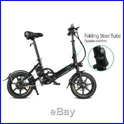 Folding Electric Bikes Bicycle E-Bike 250W Motor 14 Wheel 25km/h 15.6 MPH Black