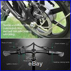 Folding Electric Bikes Bicycle E-Bike 250W Motor 14 Wheel 25km/h 15.6 MPH Black