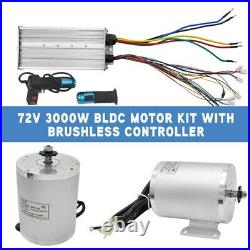 For Electric Scooter E-Bike 1Set 72V 3000W BLDC Brushless Motor Kit + Controller