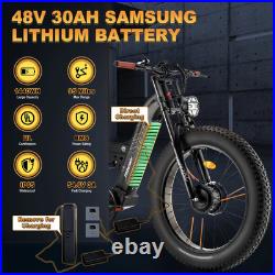 Freesky M530 Dual Motor Electric Mountain Bicycle 48V 30Ah 26in Fat Tire E-Bike
