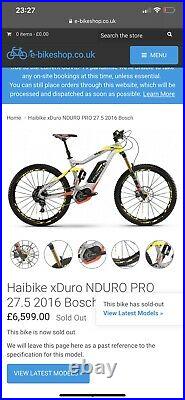 Haibike xDuro NDURO PRO 27.5 Full Suspension Electric Mountain Bike Bosch Motor