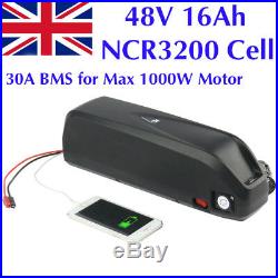 Hailong Li-oin Battery 48V16Ah NCR Cell Electric Bike Downtube fr 1000W Motor UK