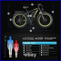 Keteles K800 Motor Electric Mountain Bike 48V 23Ah 26x4.0 Fat Tyre E-Bike