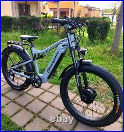 Long-Range 26 Fat Tyre Electric Bike 48V Dual Motor E-Bike Full Suspension NEW