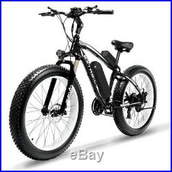 Men Mountain Bike Fat Tire Electric Bike 7 Speed 500W 48V Lithium Battery XF660