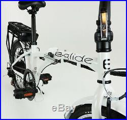NEW eGlide Folding Electric Bike E-Bike Unisex White