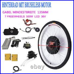 New 28 36V LCD Electric Bicycle Motor Conversion Kit For E-Bike Rear Wheel UK