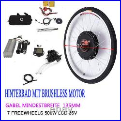 New 28 36V LCD Electric Bicycle Motor Conversion Kit For E-Bike Rear Wheel UK