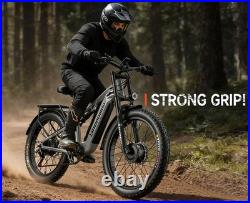 New Dual Motor 26 Fat Tire E-Bike 48V 17.5Ah Electric Mountain Bike UK Stock