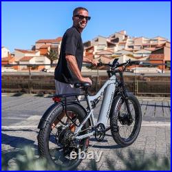 New E-Bike 26 Fat Tyre Electric Mountain Bike 48V 17.5Ah Dual Motor UK Stock