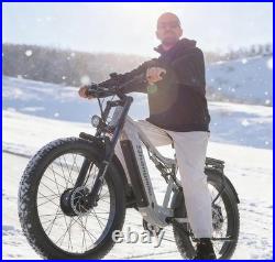 New E-Bike 26 Fat Tyre Electric Mountain Bike 48V 17.5Ah Dual Motor UK Stock