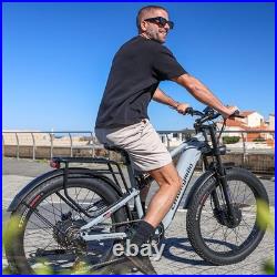 New E-Bike 26 Fat Tyre Electric Mountain Bike 48V 17.5Ah Dual Motor UK Stock