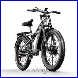 New E-Bike 26 Fat Tyre Electric Mountain Bike 48V 17.5Ah Dual Motor UK Stock