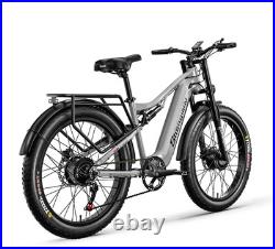 New E-Bike 26 Fat Tyre Electric Mountain Bike 48V 17.5Ah Dual Motor UK Stock