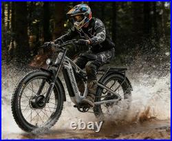 Off-Road 26 Electric Bike Dual Motor Adults E-Bike 48V/17.5AH Hydraulic Brakes