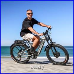Off-Road 26 Electric Bike Dual Motor Adults E-Bike 48V/17.5AH Hydraulic Brakes