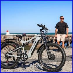 Off-Road 26 Electric Bike Dual Motor Adults E-Bike 48V/17.5AH Hydraulic Brakes