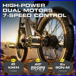 Off-Road 26 Electric Bike Dual Motor Adults E-Bike 48V/17.5AH Hydraulic Brakes