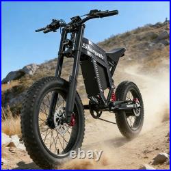 Powerful 20Electric Bike 60V 30Ah Mountain eBike Hydraulic Brakes E-Motorcycle