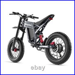 Powerful 20Electric Bike 60V 30Ah Mountain eBike Hydraulic Brakes E-Motorcycle