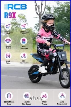 RCB R9X Kids Motocross Bike 300W Electric Motor 36V Power 12 Tyre Up to 150mph