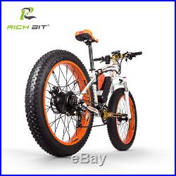 RICHBIT 1000W Electric Bike Electric Bicycle Fat Tire MTB 48V ebike Speedometer