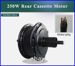 Rear Brushless Hub Motor with Waterproof 9 Pin Connec 48V 250W + cassette