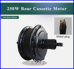 Rear Brushless Hub Motor with Waterproof 9 Pin Connec 48V 250W + cassette