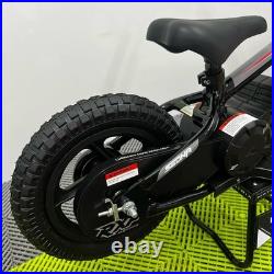 Revvi 12 Black 24v100w Motor Electric Kids Balance Bike, Latest Model