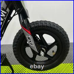 Revvi 12 Black 24v100w Motor Electric Kids Balance Bike, Latest Model