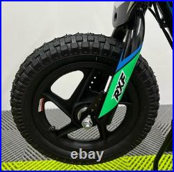 Revvi 12 Green 24v100w Motor Electric Kids Balance Bike, Latest Model