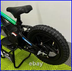 Revvi 12 Green 24v100w Motor Electric Kids Balance Bike, Latest Model