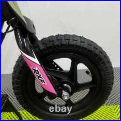 Revvi 12 Pink 24v100w Motor Electric Kids Balance Bike, Latest Model