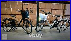 Roadhog E Bike Electric Bike Unisex BLACK with Basket & Panier, 25KPH 250W
