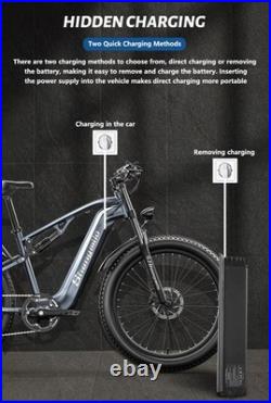 Shengmilo MX05 26 Electric Mountain Bike 48V 17.5AH Full Suspension E-Bike 90KM