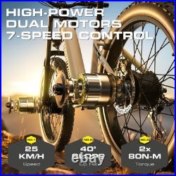 Shengmilo S700 Electric Bike Dual Motor 48V 17.5Ah 26 3.0 Tyre Hydraulic Brake