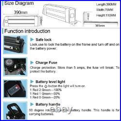 Silverfish Ebike Lithium Li-Ion Battery for 36V 50w500W Electric Bike Motor