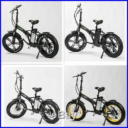 Snow Electric Bike Fat Tire 36V 10AH Lithium Battery 350W Motor Foldable 20'