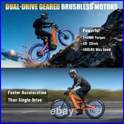 TESWAY X9 AWD 264.0'' Dual Motor 48V 30AH Electric Bike City/Offroad E-Bike NFC