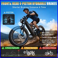 TESWAY X9 AWD 264.0'' Dual Motor 48V 30AH Electric Bike City/Offroad E-Bike NFC