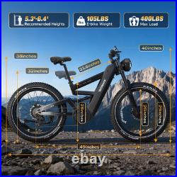 TESWAY X9 AWD 264.0'' Dual Motor 48V 30AH Electric Bike City/Offroad E-Bike NFC