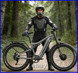 UK Dual Motor Electric Bike 26'' 48V Off-Road Fat Tyre E bike Oil Brakes NEW