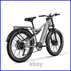 UK Dual Motor Electric Bike 26'' 48V Off-Road Fat Tyre E bike Oil Brakes NEW